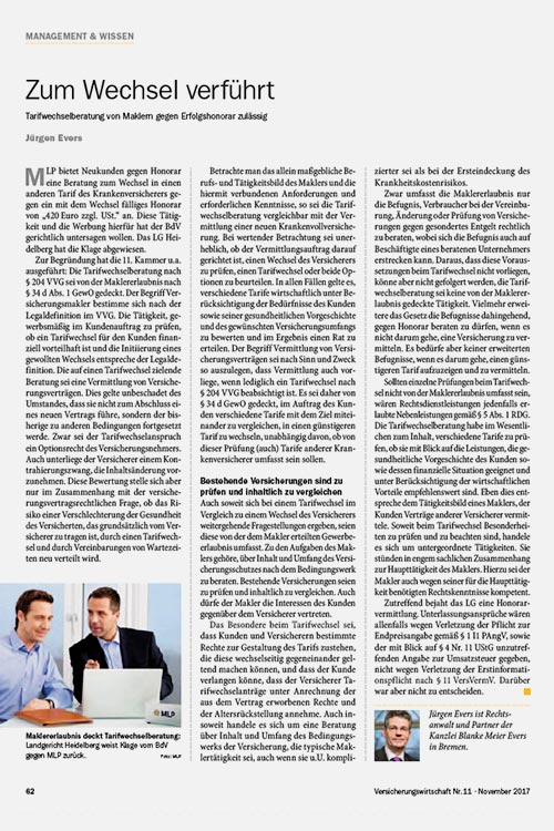 versicherungsmgazin Versicherungswirtschaft